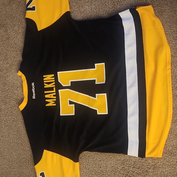 Men's Reebok Authentic Evgeni Malkin 4XL Pittsburgh Penguins Jersey (Used) - Picture 4 of 4